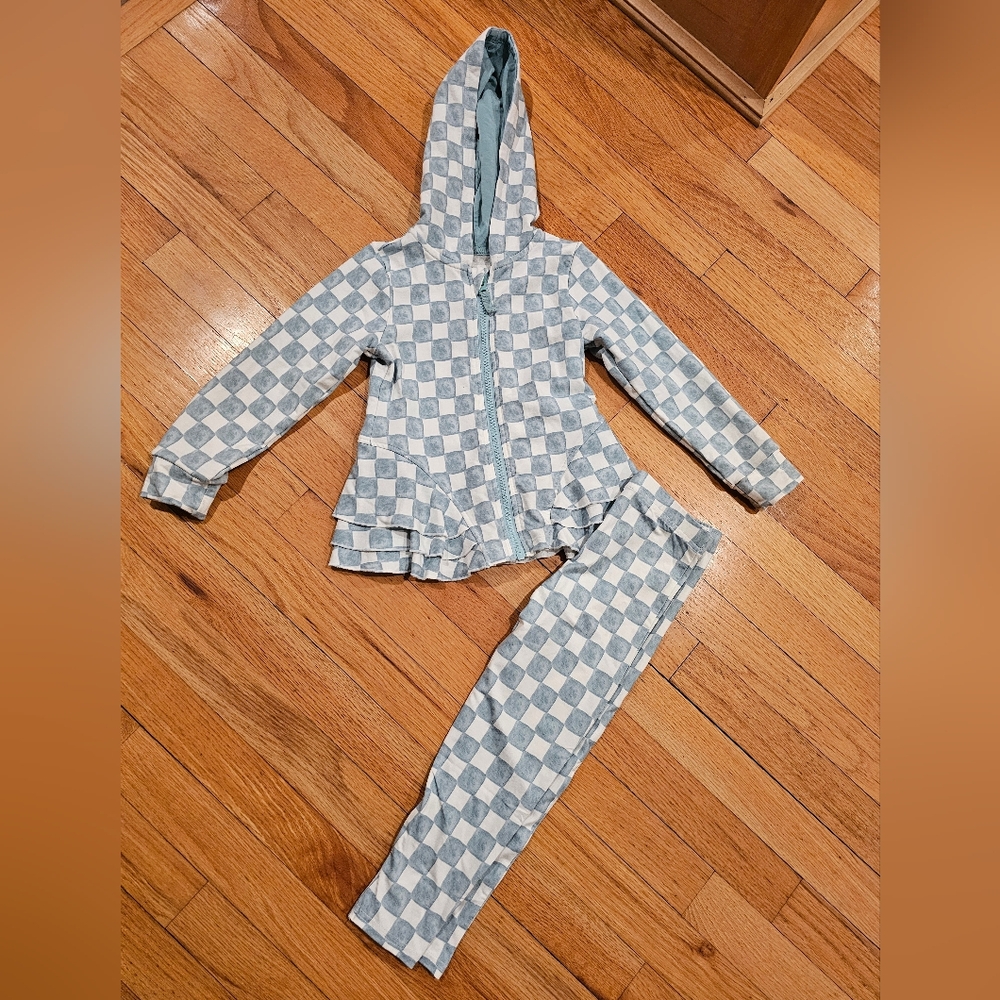 Little Sleepies Watercolor Checks Outfit